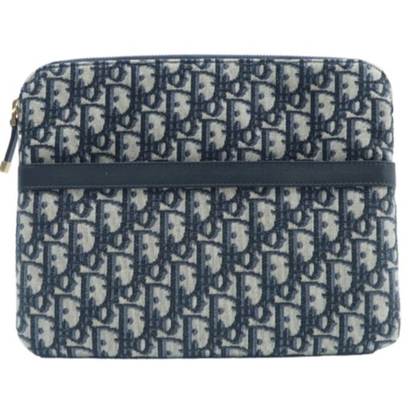 Dior Handbags - 100% Authentic Dior Blue Cloth Clutch Bag